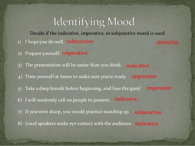 Sentence Types Mood Voice