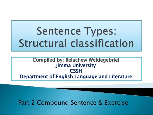 Sentence Types Compound Complex Sentence Examples Exercise For All