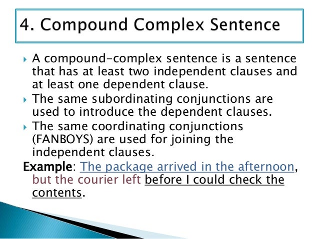 compound sentence example