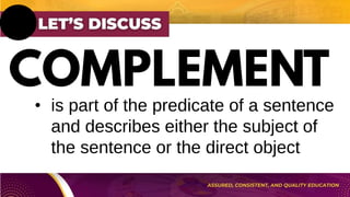 SENTENCE UNITS: subject, predicate, objective and subjective ...
