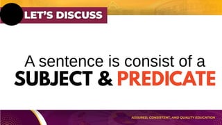 SENTENCE UNITS: subject, predicate, objective and subjective ...