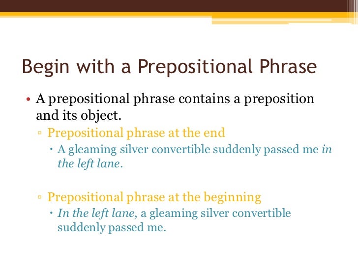 Sentence variety (chapter 33)