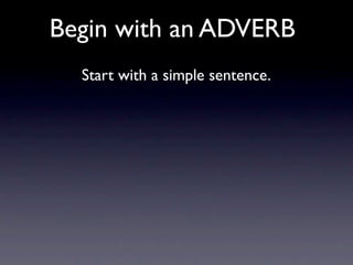 Sentence Begining Variety Examples Sentence Variety Pt. 1 | KEY