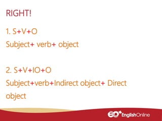 Sentence word order | PPTX | Programming Languages | Computing