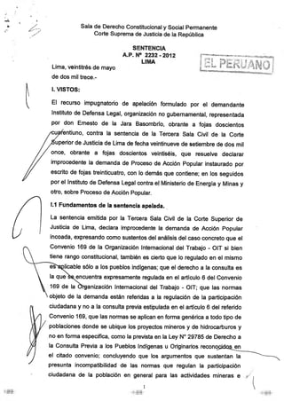 Consulta Previa y Participacion Sentencia Peru