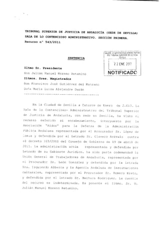 Sentencia agencia inst. culturales