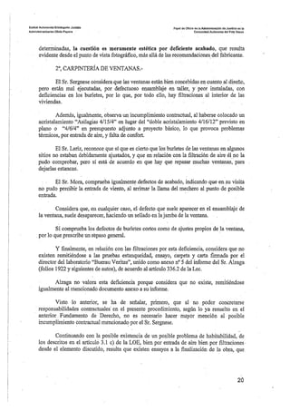 Sentencia desperfectos de construcción Coop. Gardiluya