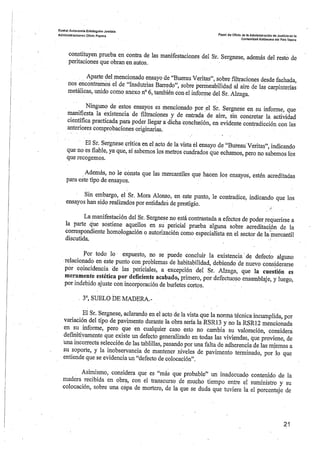 Sentencia desperfectos de construcción Coop. Gardiluya