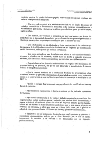 Sentencia desperfectos de construcción Coop. Gardiluya