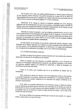 Sentencia desperfectos de construcción Coop. Gardiluya