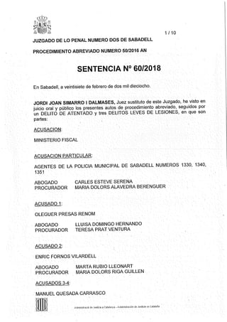 Sentencia cas Bemba Sabadell