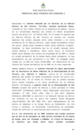 Sentencia rio tercero