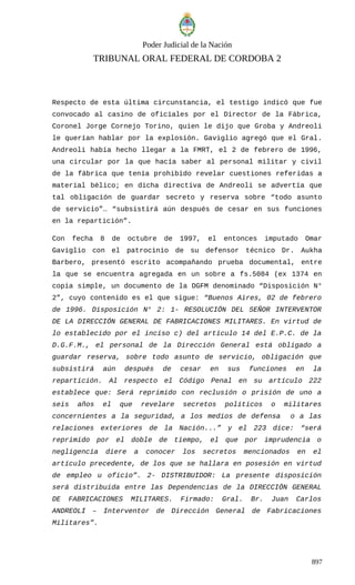 Sentencia rio tercero