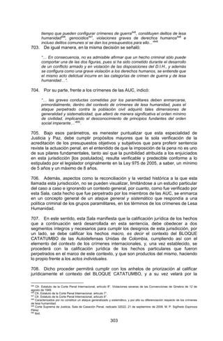 Sentencia Bloque Catatumbo