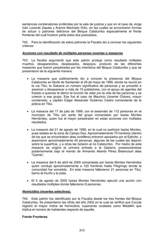 Sentencia Bloque Catatumbo