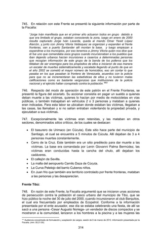 Sentencia Bloque Catatumbo