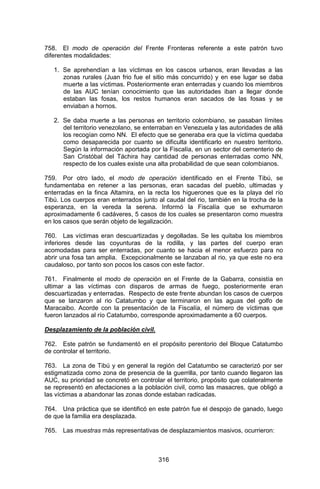 Sentencia Bloque Catatumbo