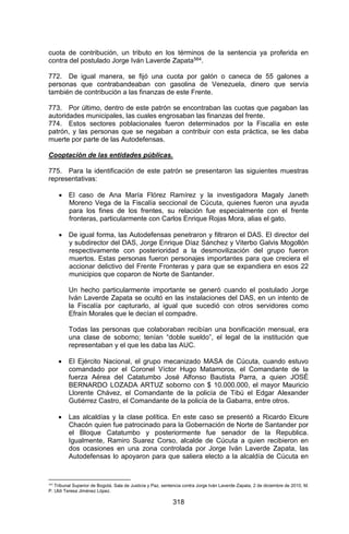 Sentencia Bloque Catatumbo