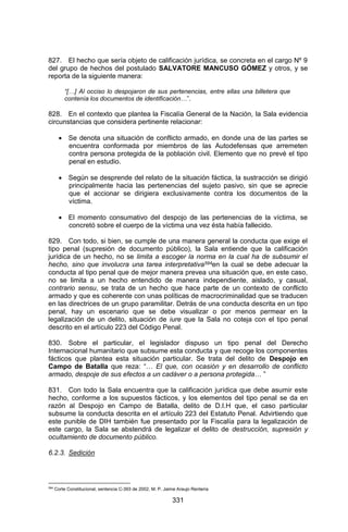 Sentencia Bloque Catatumbo