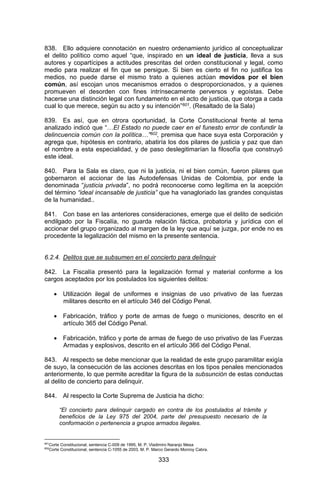 Sentencia Bloque Catatumbo