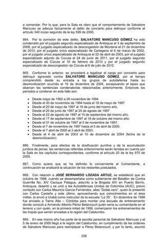 Sentencia Bloque Catatumbo