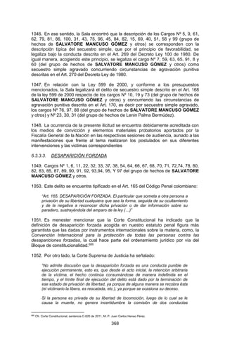 Sentencia Bloque Catatumbo