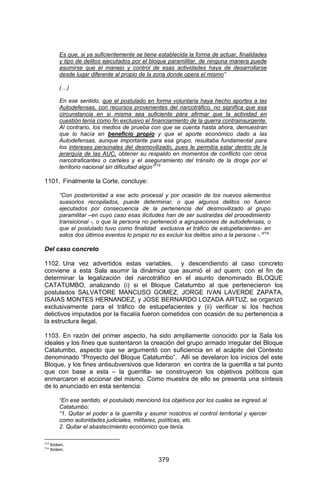 Sentencia Bloque Catatumbo