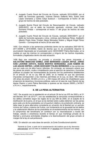 Sentencia Bloque Catatumbo