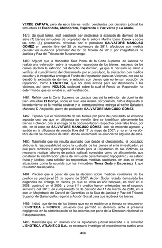 Sentencia Bloque Catatumbo