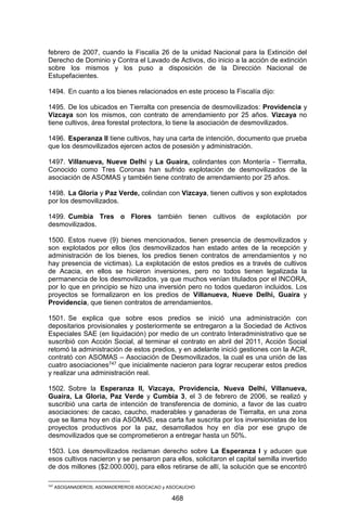 Sentencia Bloque Catatumbo