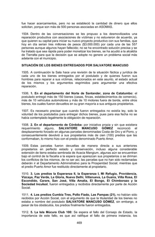 Sentencia Bloque Catatumbo