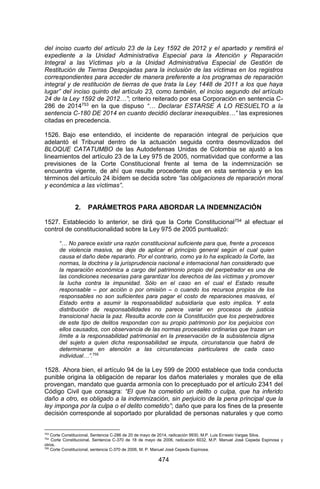 Sentencia Bloque Catatumbo