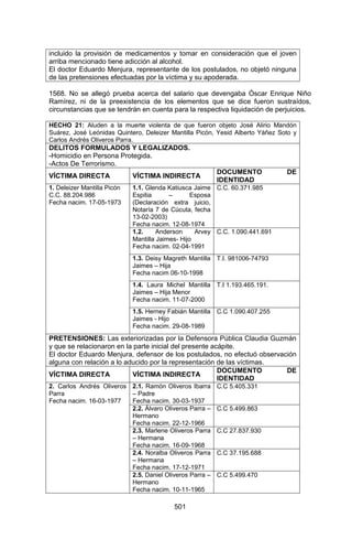 Sentencia Bloque Catatumbo