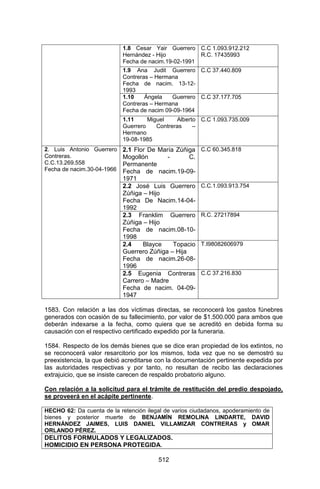 Sentencia Bloque Catatumbo