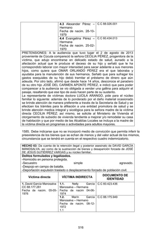 Sentencia Bloque Catatumbo