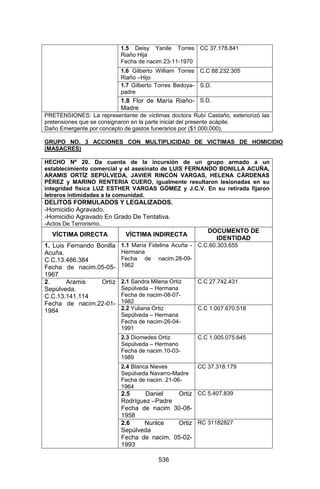 Sentencia Bloque Catatumbo