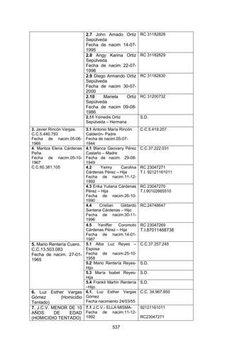 Sentencia Bloque Catatumbo