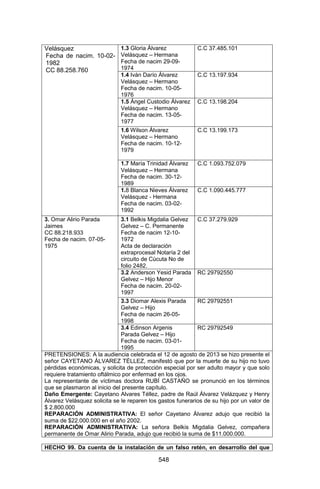 Sentencia Bloque Catatumbo