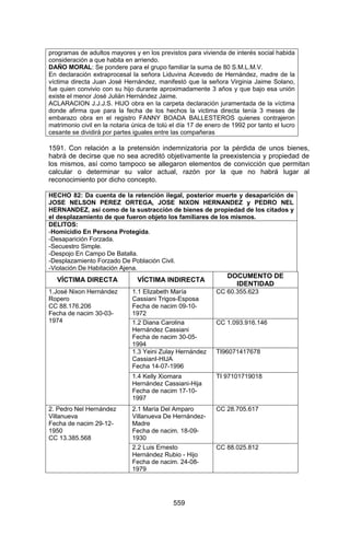 Sentencia Bloque Catatumbo