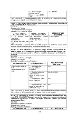 Sentencia Bloque Catatumbo