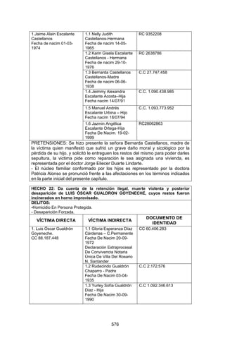 Sentencia Bloque Catatumbo