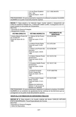 Sentencia Bloque Catatumbo