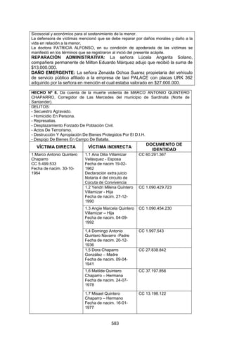 Sentencia Bloque Catatumbo