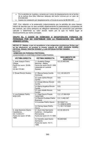 Sentencia Bloque Catatumbo