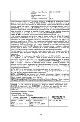 Sentencia Bloque Catatumbo