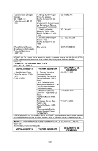 Sentencia Bloque Catatumbo