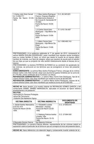 Sentencia Bloque Catatumbo