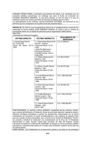 Sentencia Bloque Catatumbo