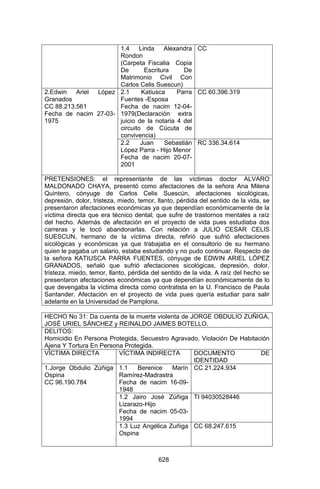 Sentencia Bloque Catatumbo