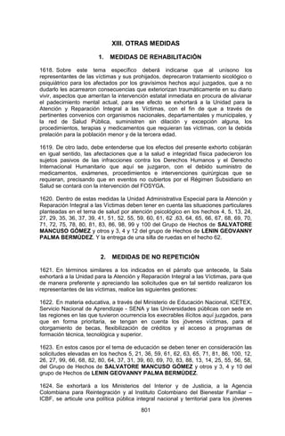 Sentencia Bloque Catatumbo